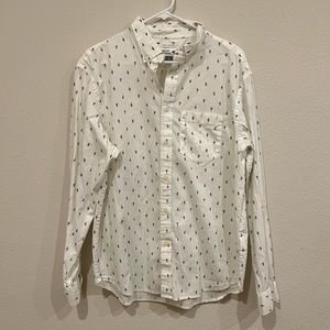 Old Navy The Classic Shirt Cactus Print Men’s Button-Down Long Sleeve Shirt
